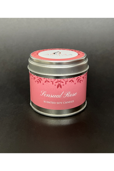 Soy Wax Tin Candle - Sensual Rose 